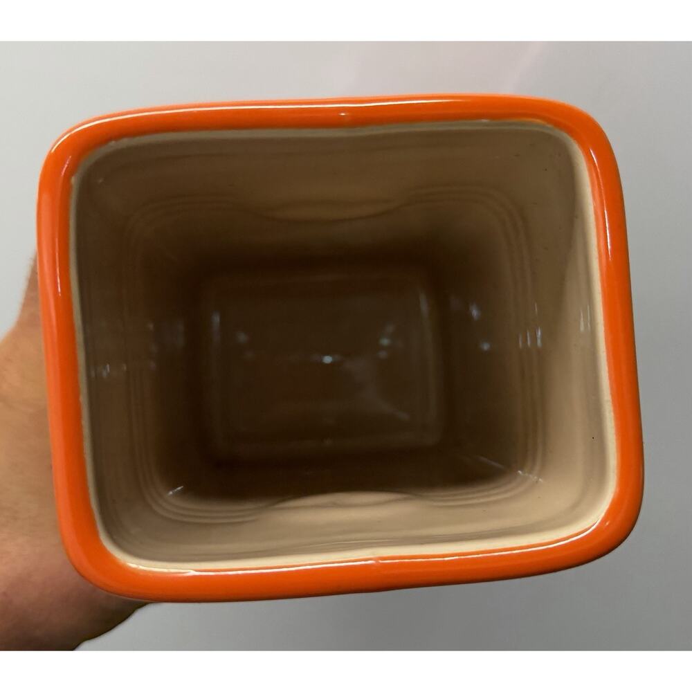 Le CREUSET Rare Coffee Canister Flame Orange Ombré 2 qt OR 16 Oz NO TOP - Picture 5 of 5